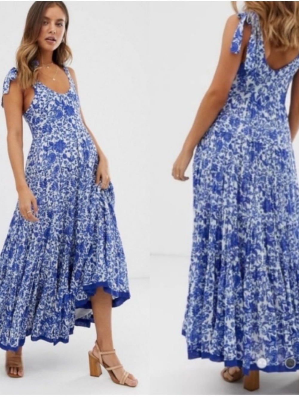 Free People Kikas Printed Midi Dress